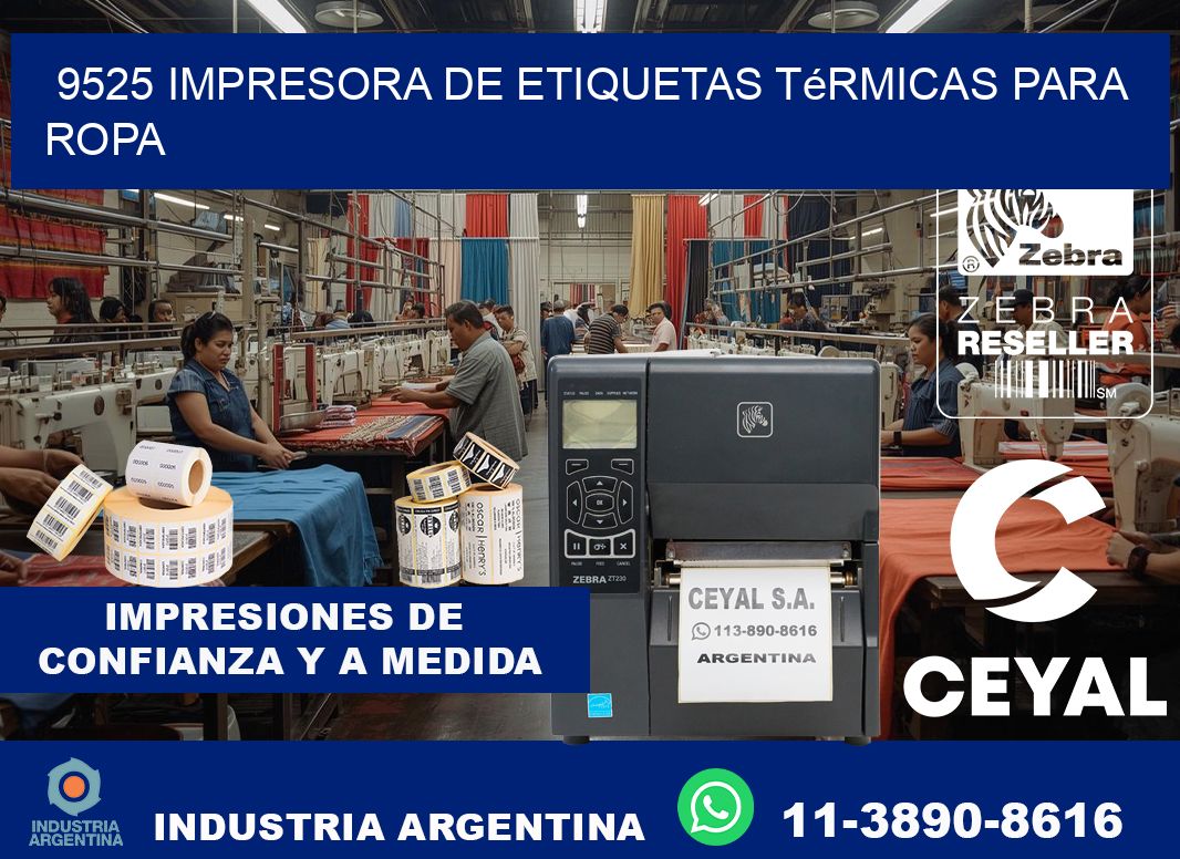 9525 impresora de etiquetas térmicas para ropa