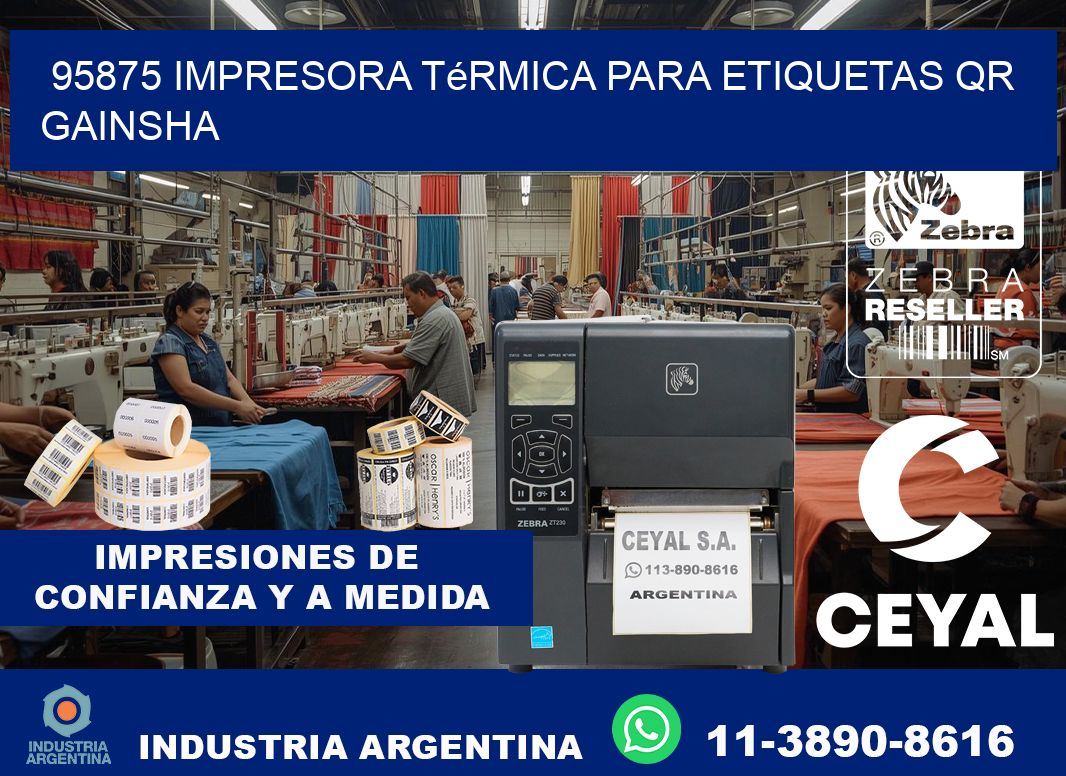 95875 impresora térmica para etiquetas QR GAINSHA
