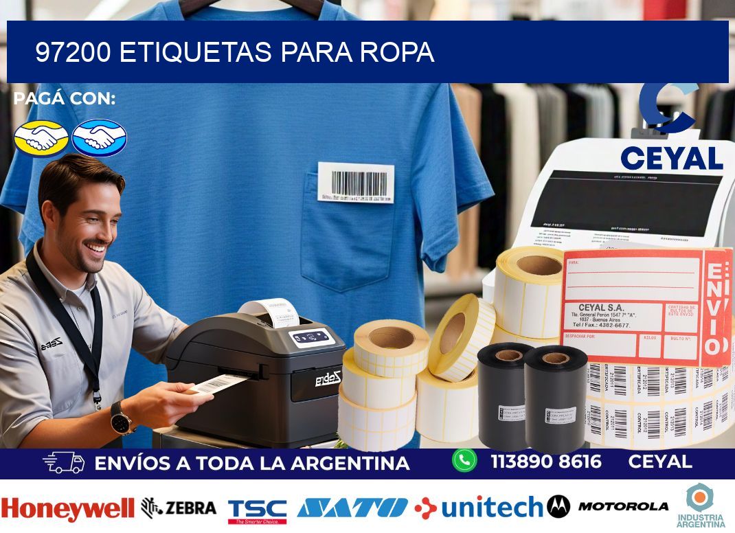 97200 etiquetas para ropa