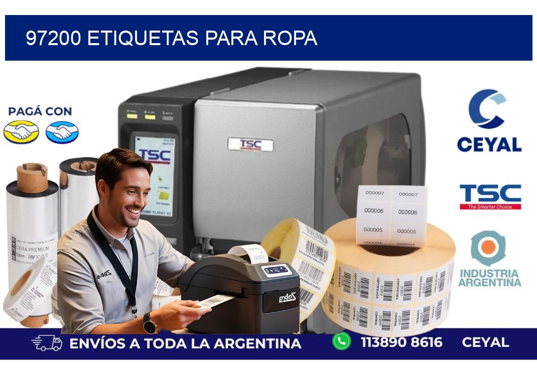 97200 etiquetas para ropa
