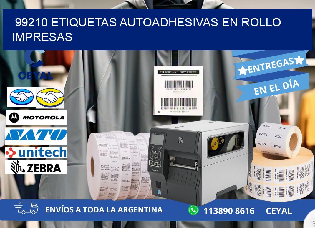 99210 Etiquetas autoadhesivas en rollo impresas