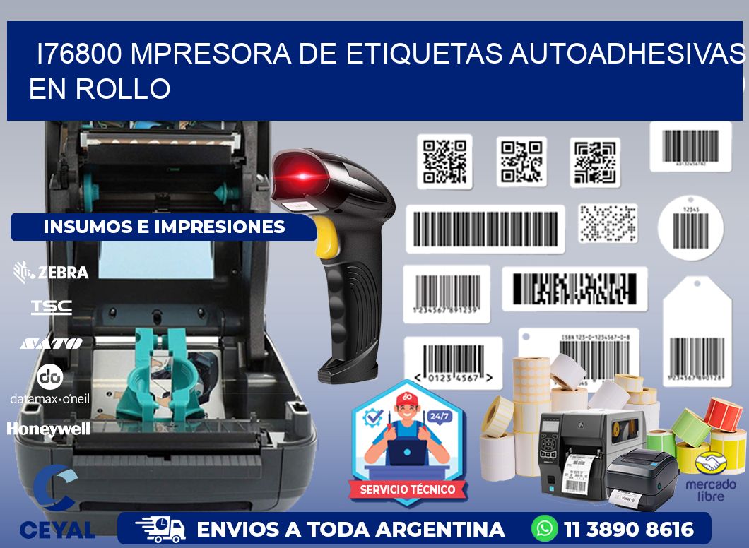 I76800 mpresora de etiquetas autoadhesivas en rollo