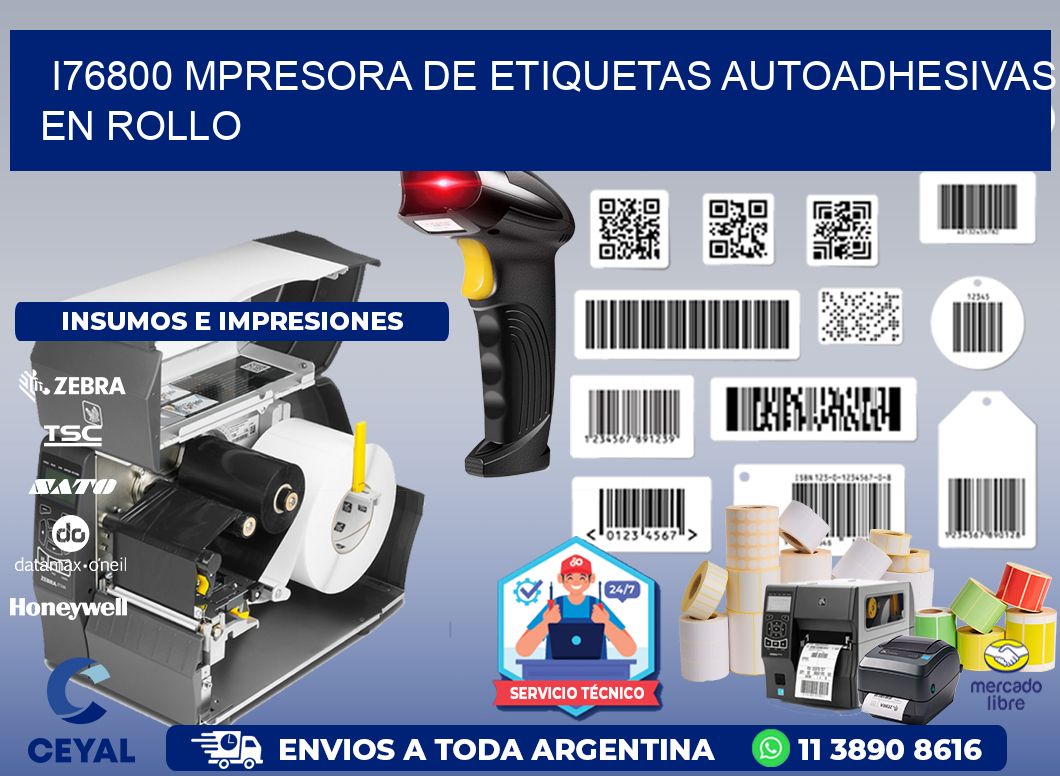 I76800 mpresora de etiquetas autoadhesivas en rollo