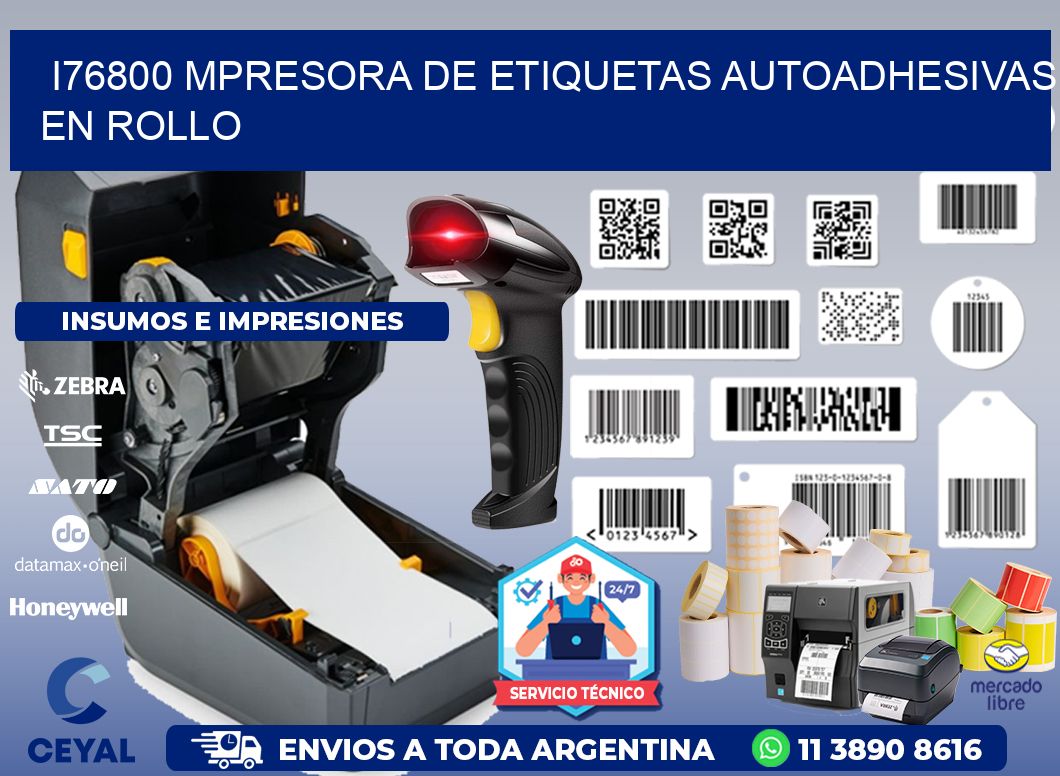 I76800 mpresora de etiquetas autoadhesivas en rollo