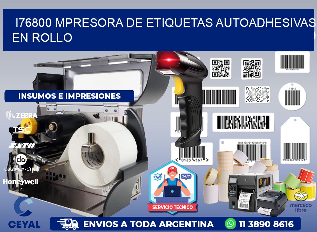 I76800 mpresora de etiquetas autoadhesivas en rollo