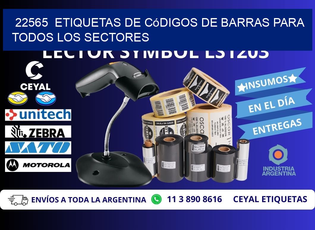 ️22565 Etiquetas de Códigos de Barras para Todos los Sectores