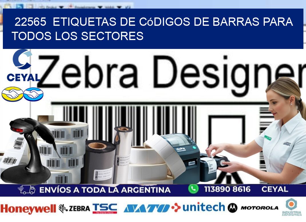 ️22565 Etiquetas de Códigos de Barras para Todos los Sectores