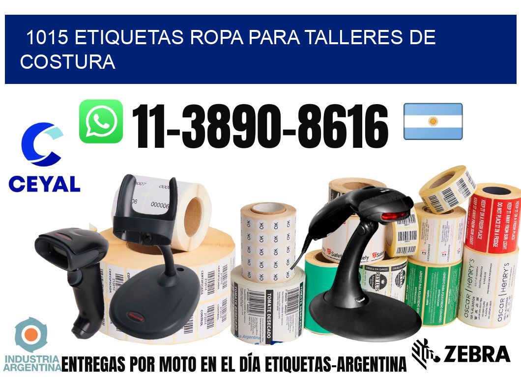 1015 Etiquetas ropa para talleres de costura