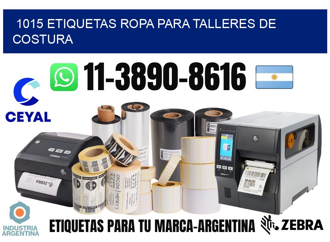 1015 Etiquetas ropa para talleres de costura