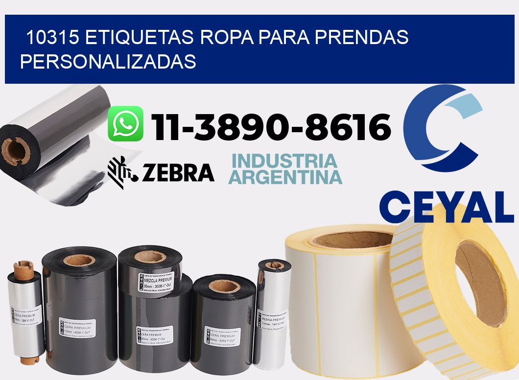 10315 Etiquetas ropa para prendas personalizadas