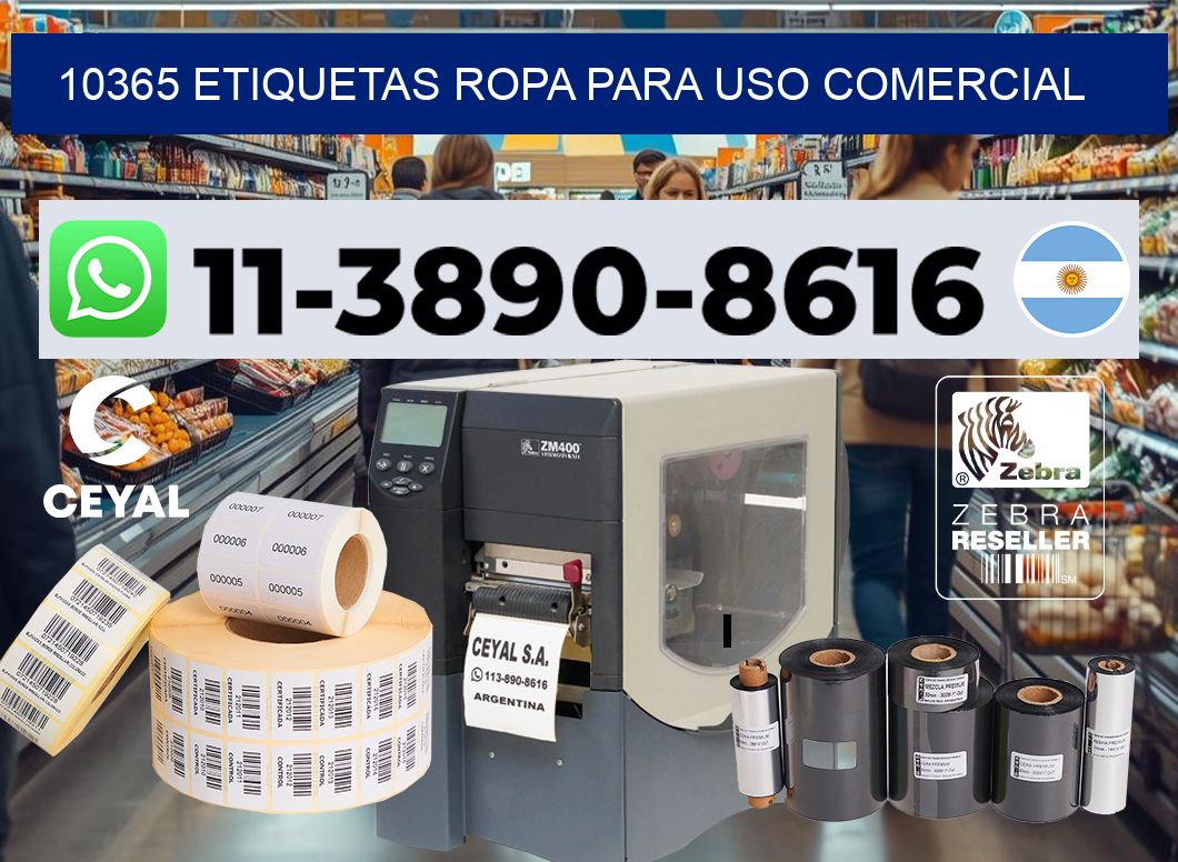 10365 Etiquetas ropa para uso comercial