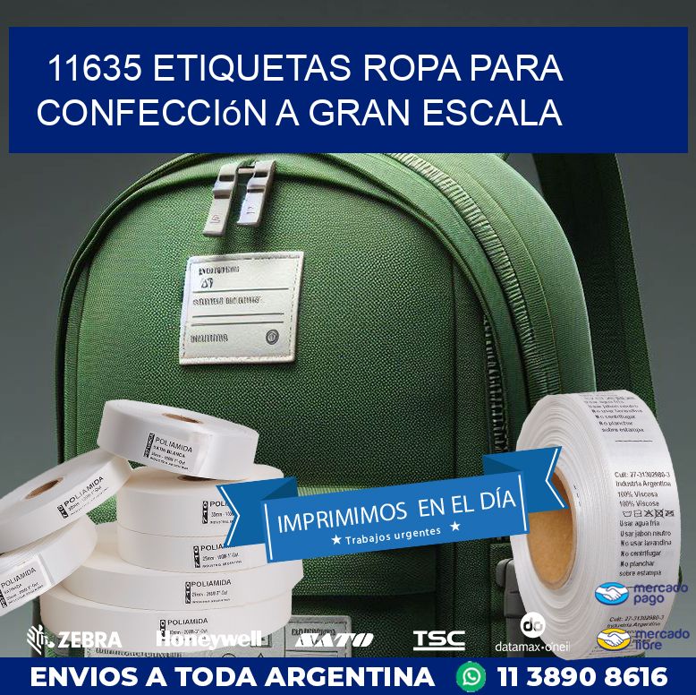 11635 Etiquetas ropa para confección a gran escala