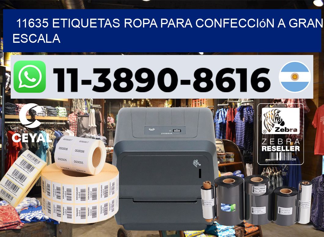 11635 Etiquetas ropa para confección a gran escala