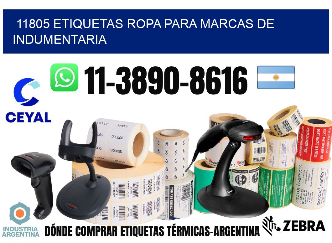 11805 Etiquetas ropa para marcas de indumentaria