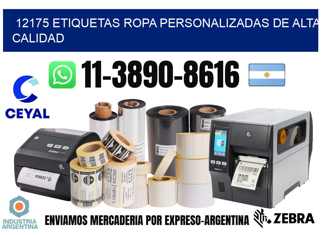 12175 Etiquetas ropa personalizadas de alta calidad