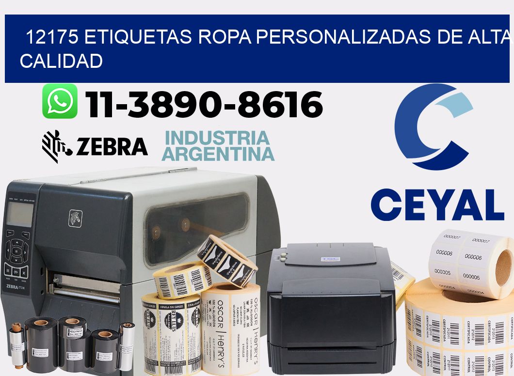 12175 Etiquetas ropa personalizadas de alta calidad