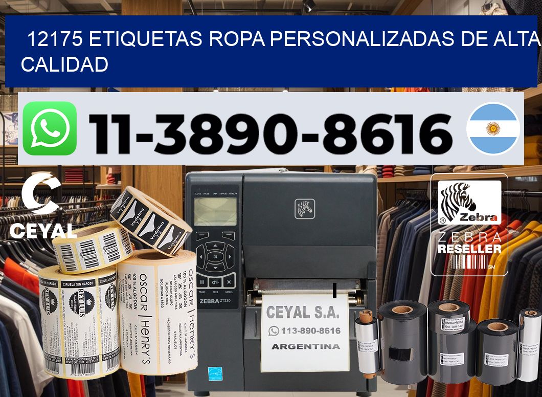 12175 Etiquetas ropa personalizadas de alta calidad