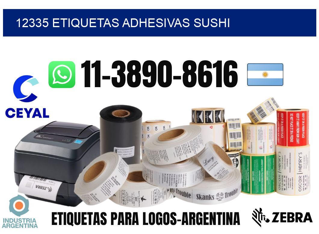 12335 etiquetas adhesivas sushi