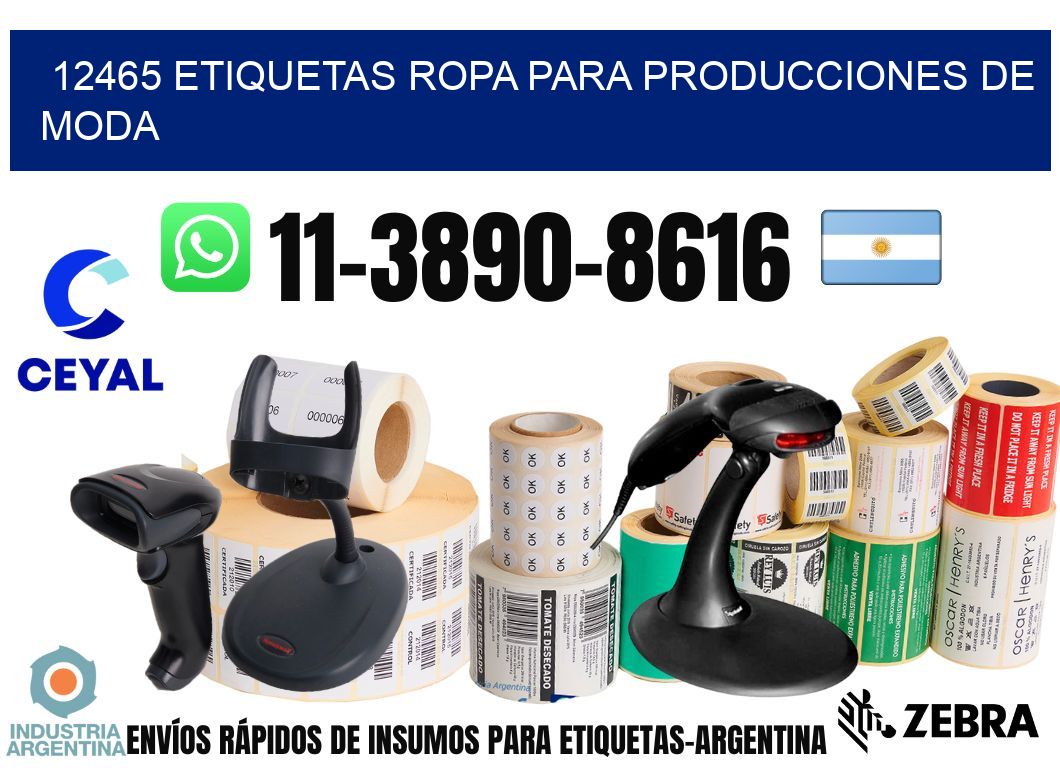 12465 Etiquetas ropa para producciones de moda