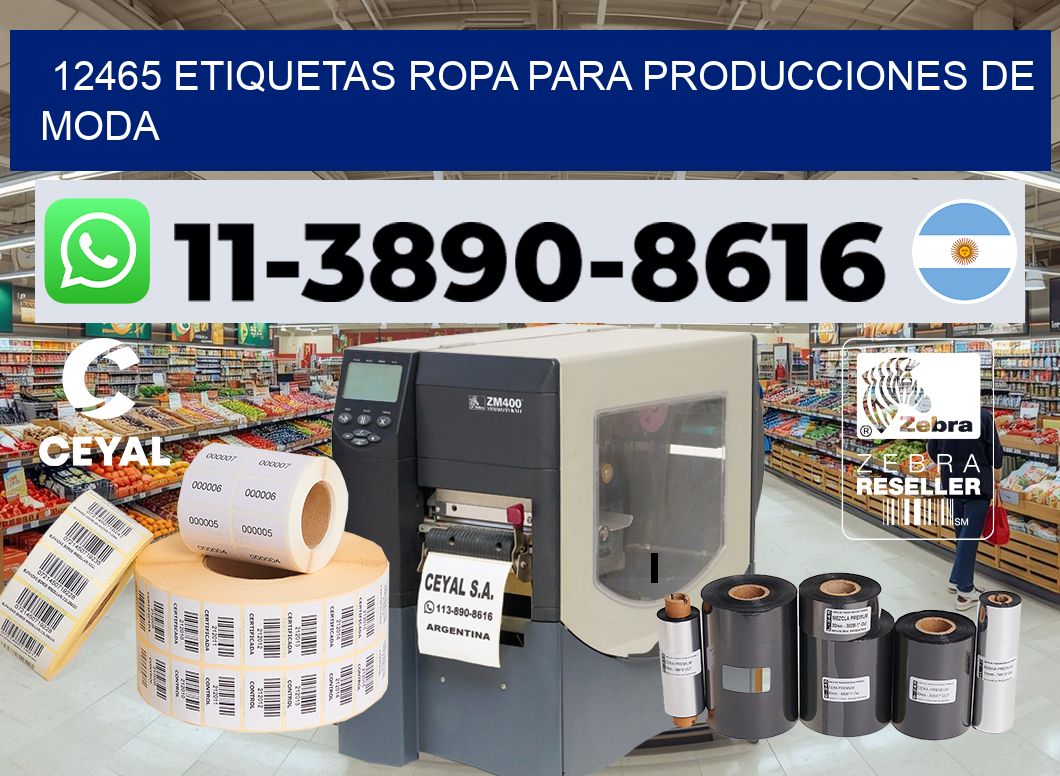 12465 Etiquetas ropa para producciones de moda