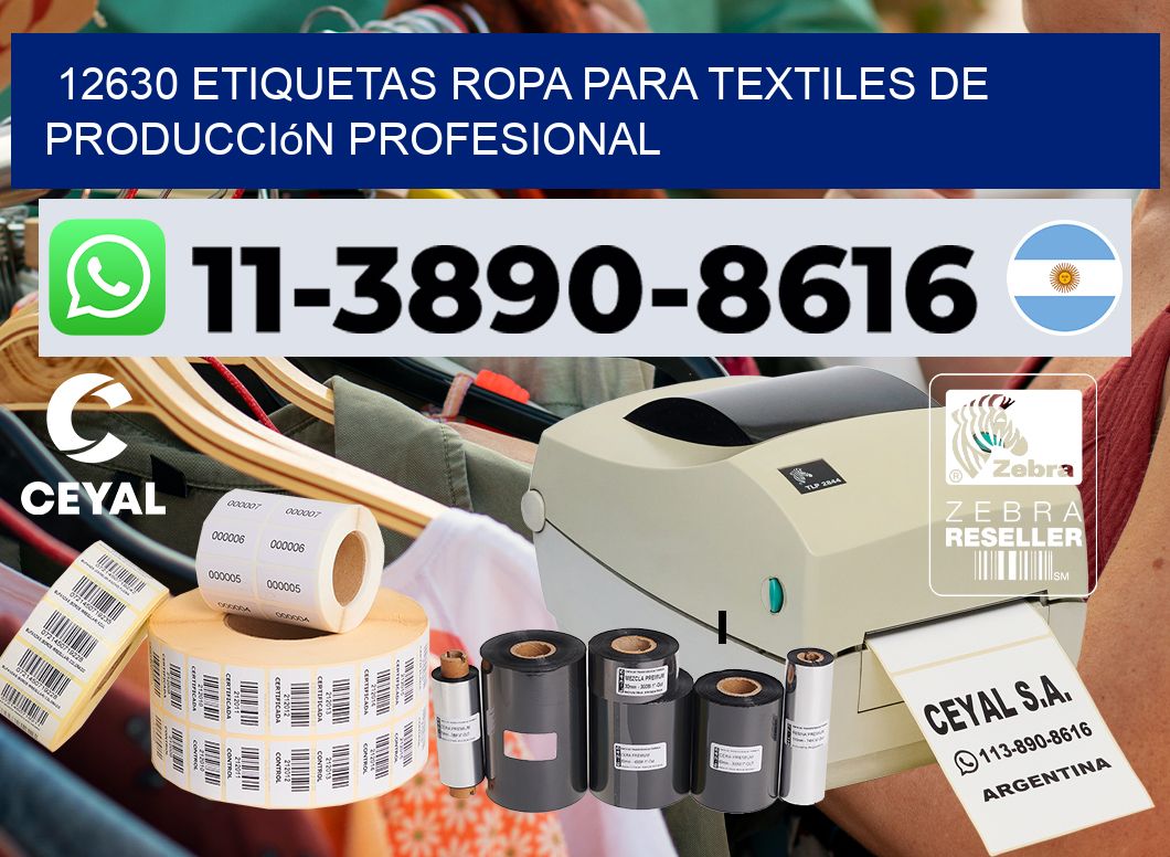 12630 Etiquetas ropa para textiles de producción profesional