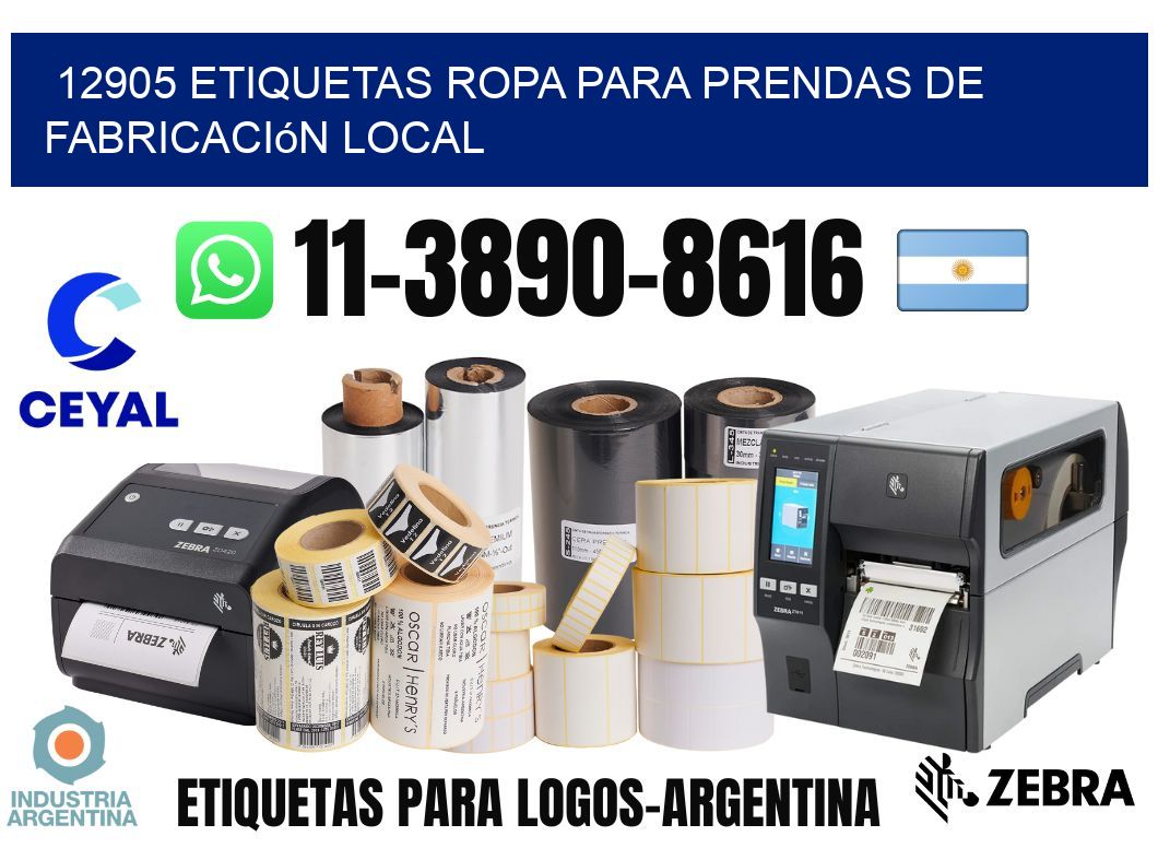 12905 Etiquetas ropa para prendas de fabricación local