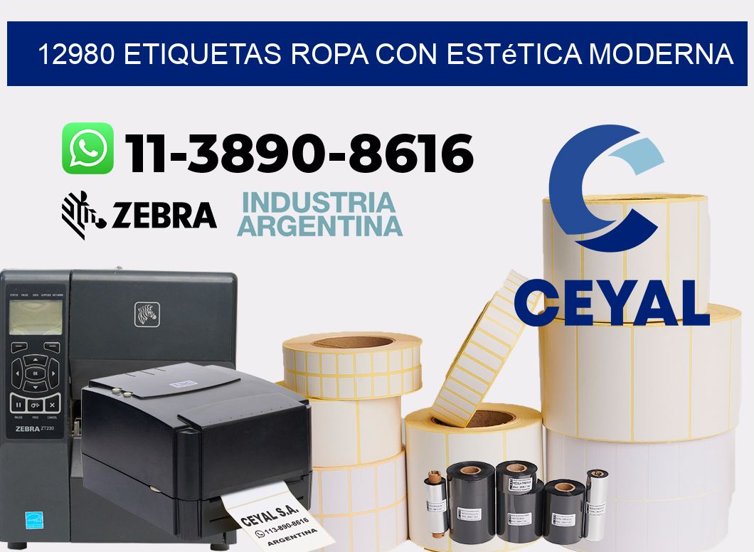 12980 Etiquetas ropa con estética moderna