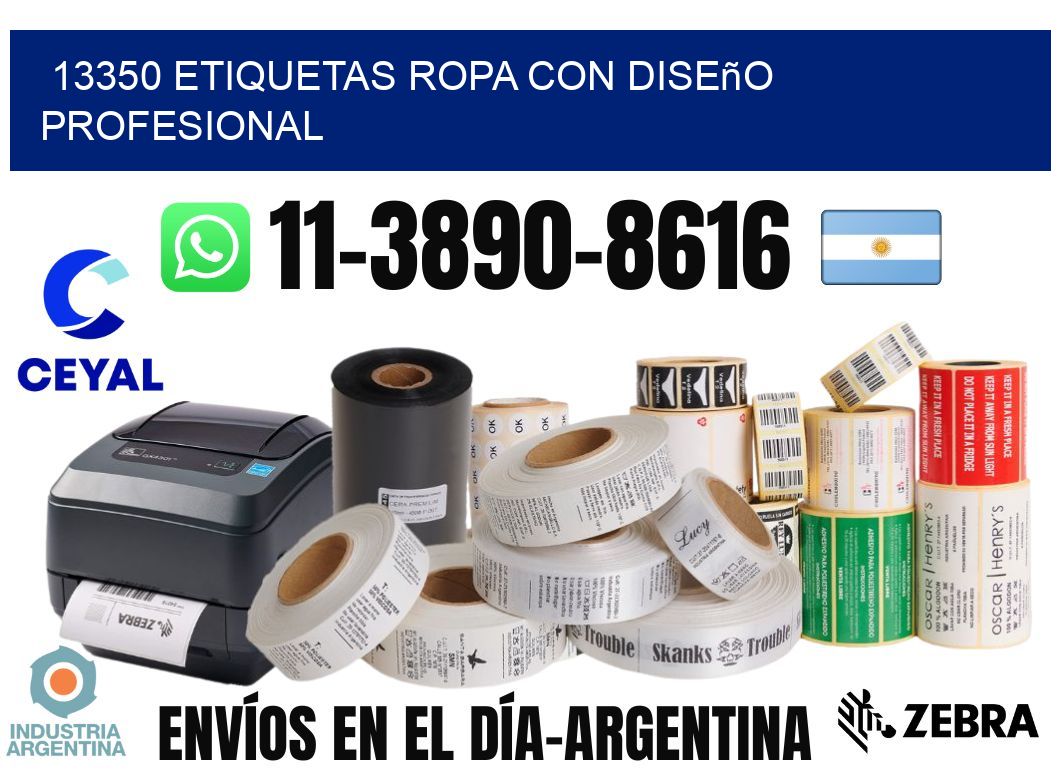 13350 Etiquetas ropa con diseño profesional