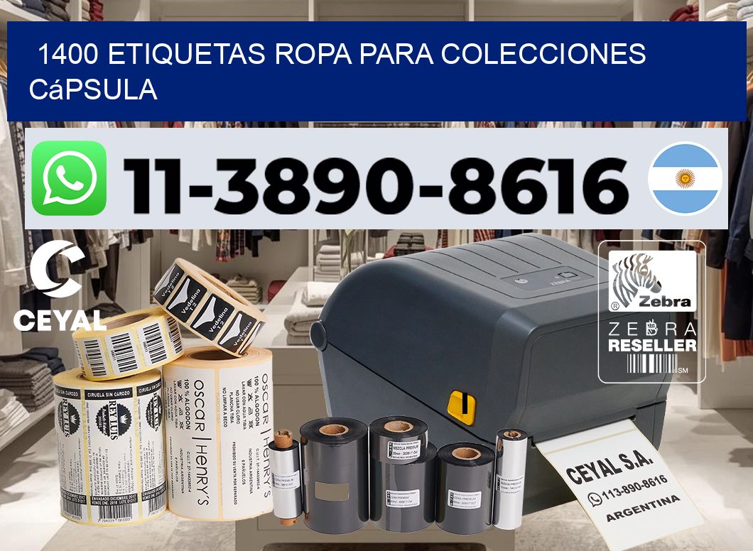 1400 Etiquetas ropa para colecciones cápsula