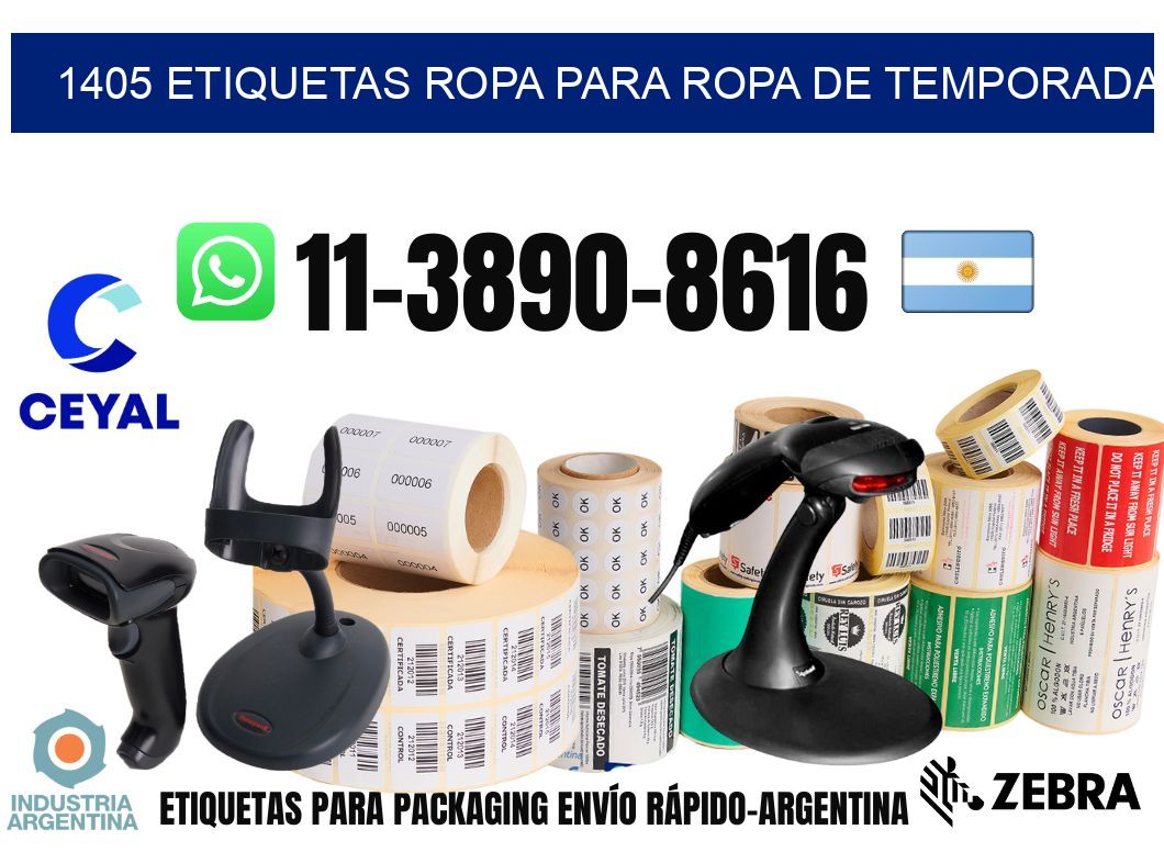 1405 Etiquetas ropa para ropa de temporada