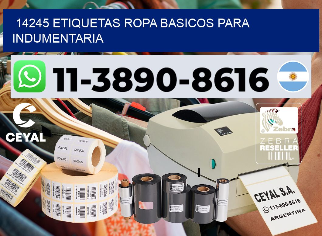 14245 Etiquetas ropa basicos para indumentaria