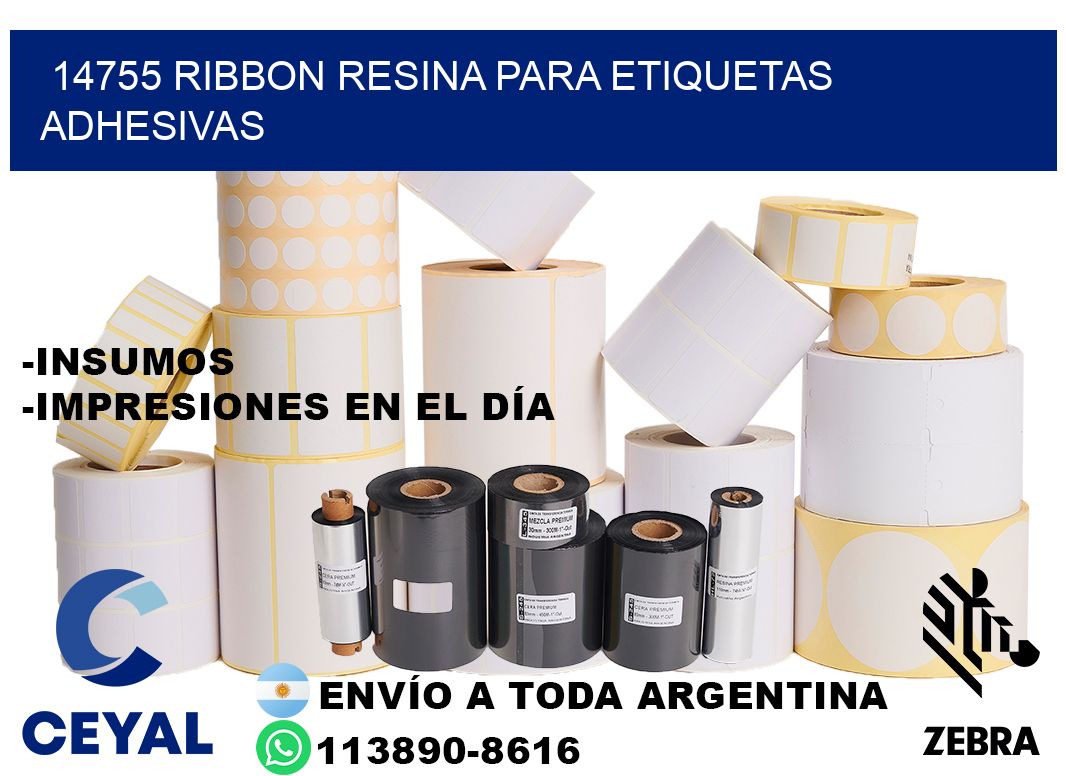 14755 ribbon resina para etiquetas adhesivas