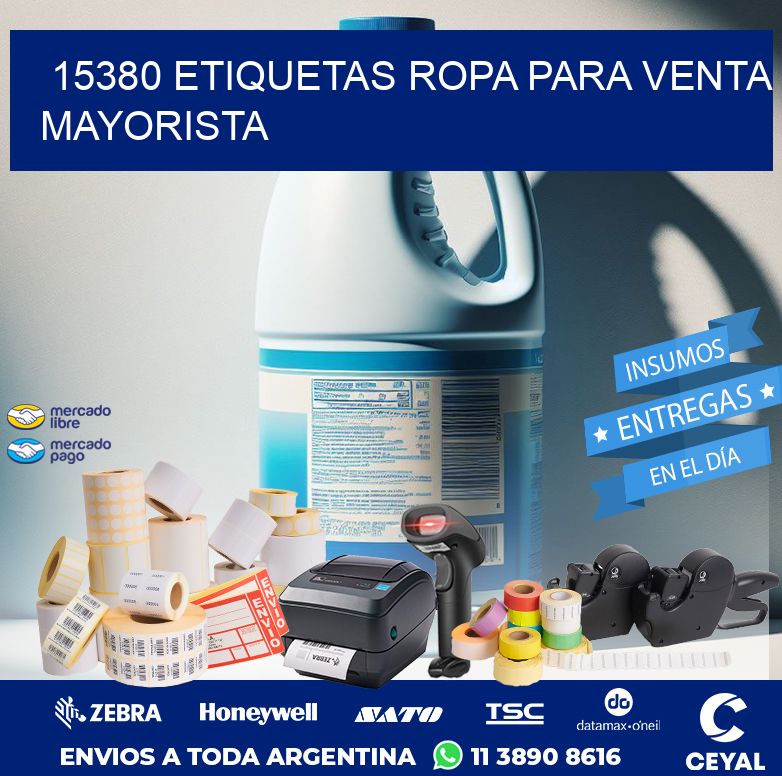 15380 Etiquetas ropa para venta mayorista