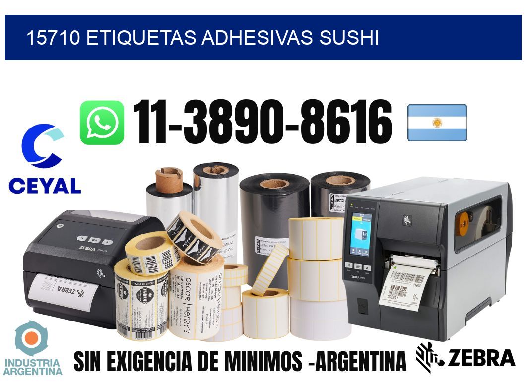 15710 etiquetas adhesivas sushi