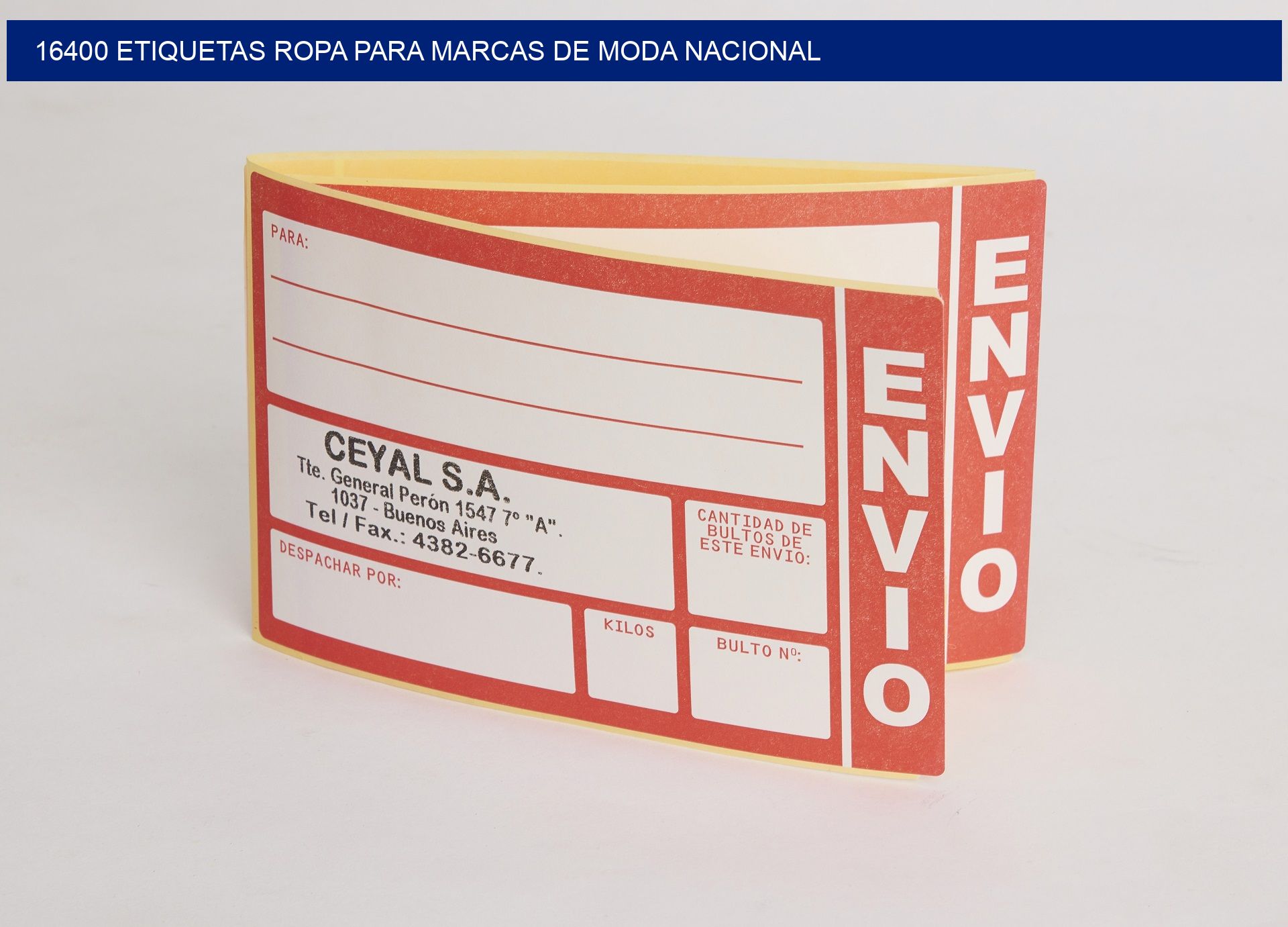 16400 Etiquetas ropa para marcas de moda nacional