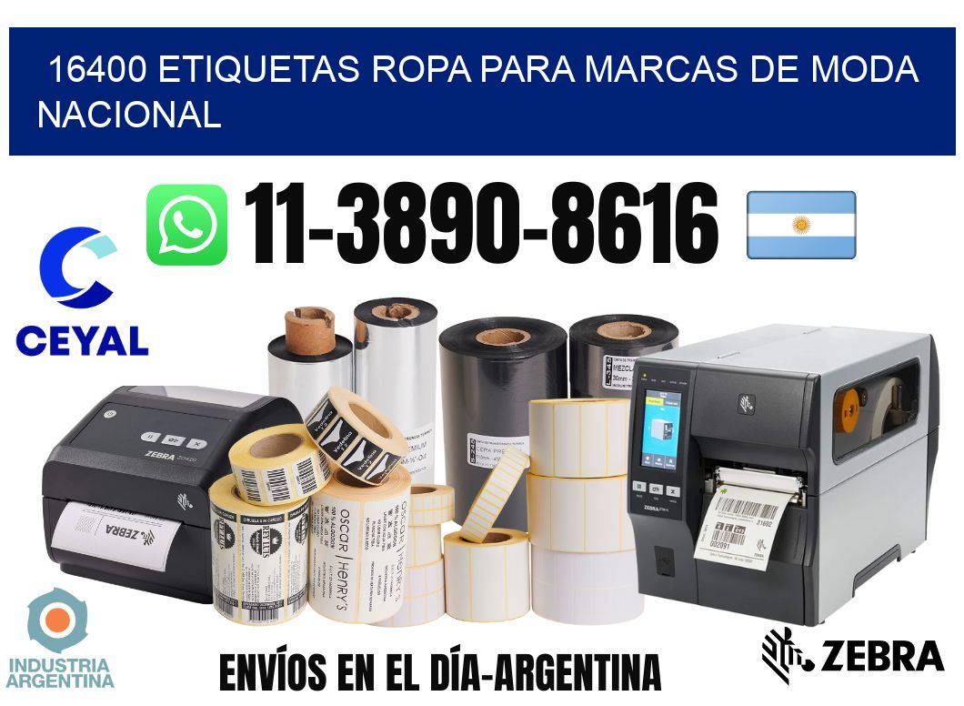 16400 Etiquetas ropa para marcas de moda nacional