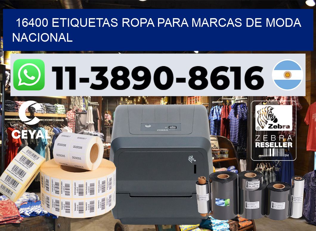 16400 Etiquetas ropa para marcas de moda nacional