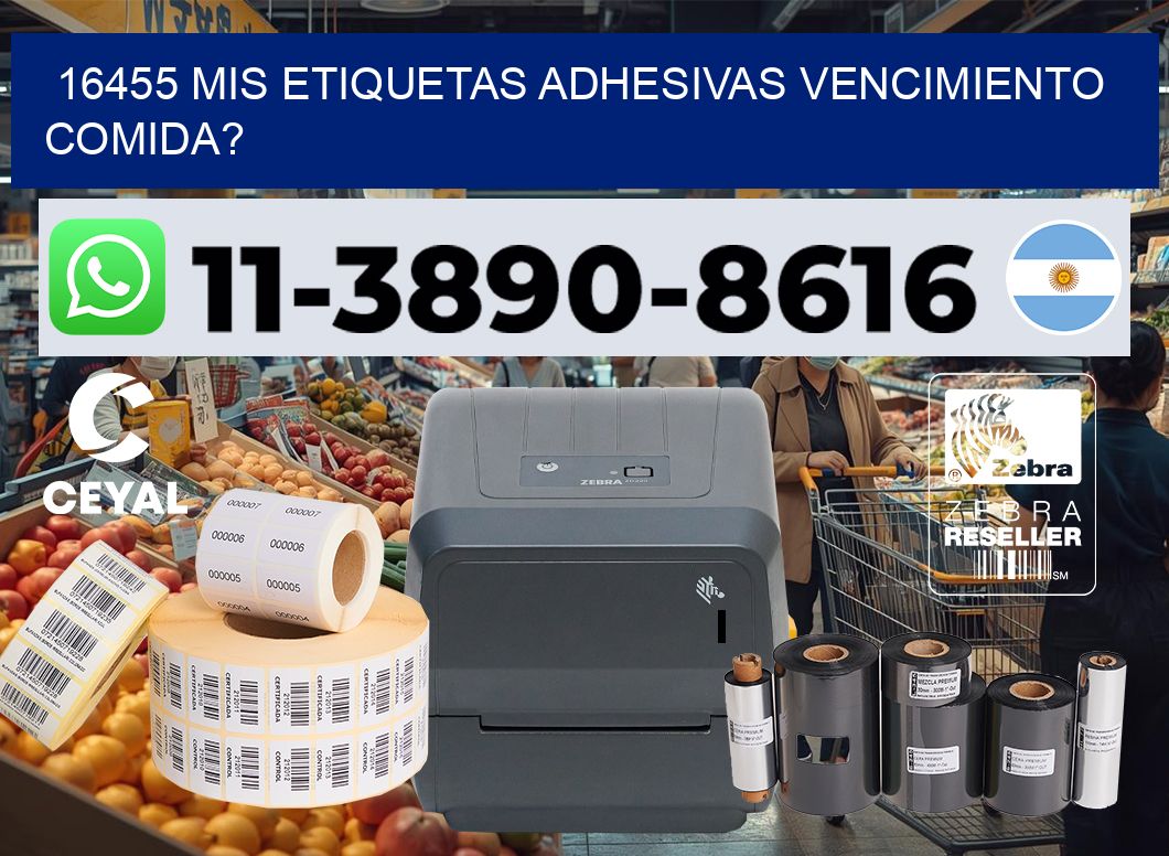 16455 mis etiquetas adhesivas vencimiento comida?