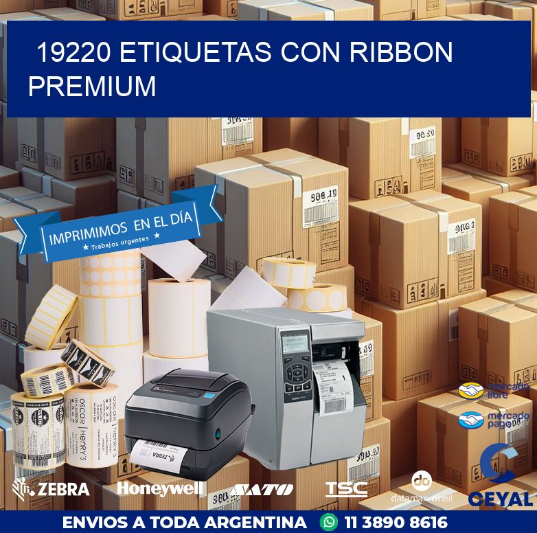 19220 etiquetas con ribbon premium