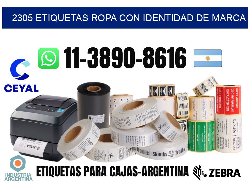 2305 Etiquetas ropa con identidad de marca