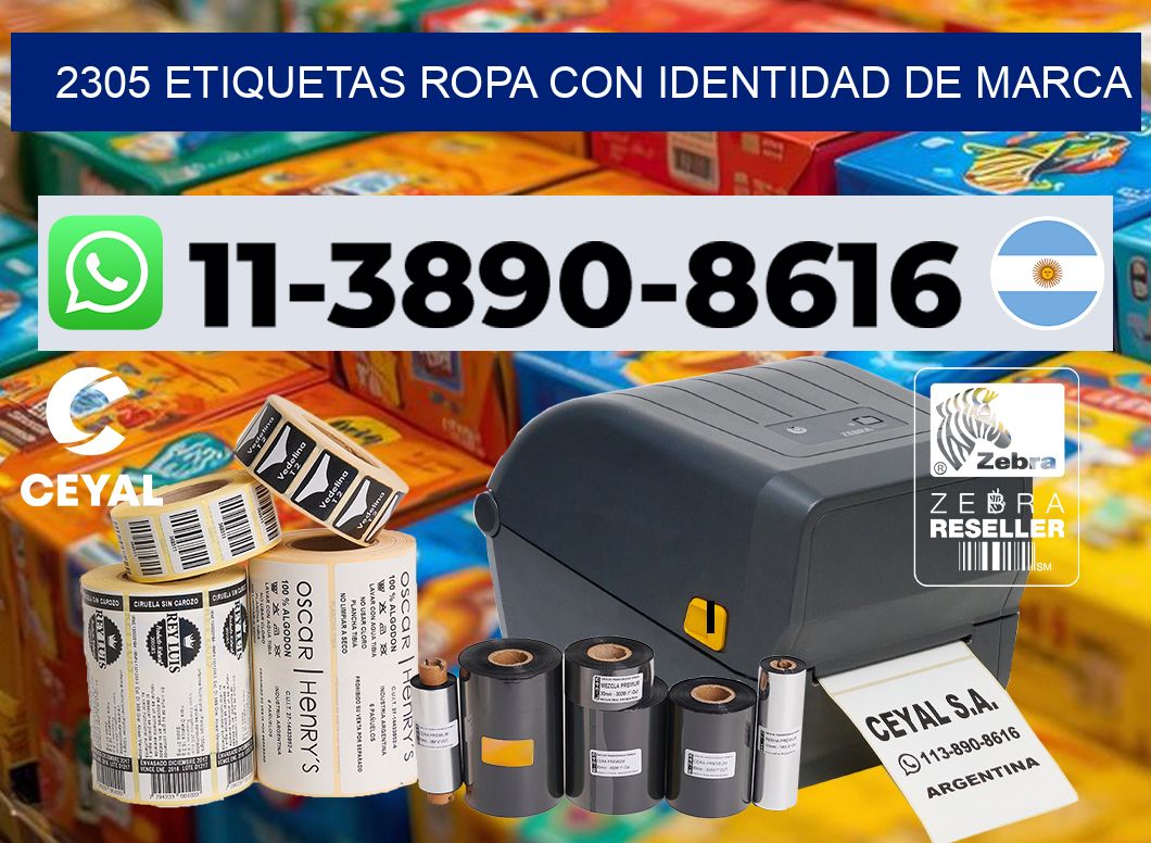 2305 Etiquetas ropa con identidad de marca