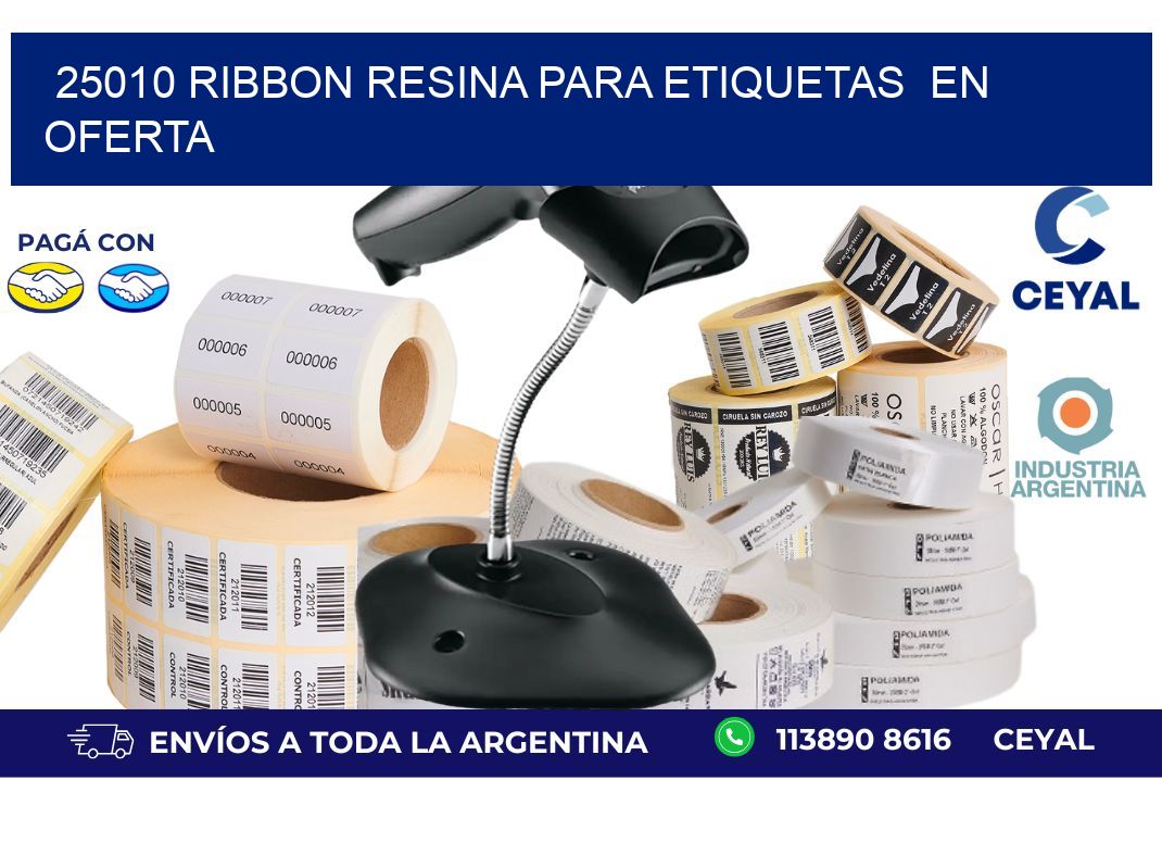 25010 ribbon resina para etiquetas en oferta