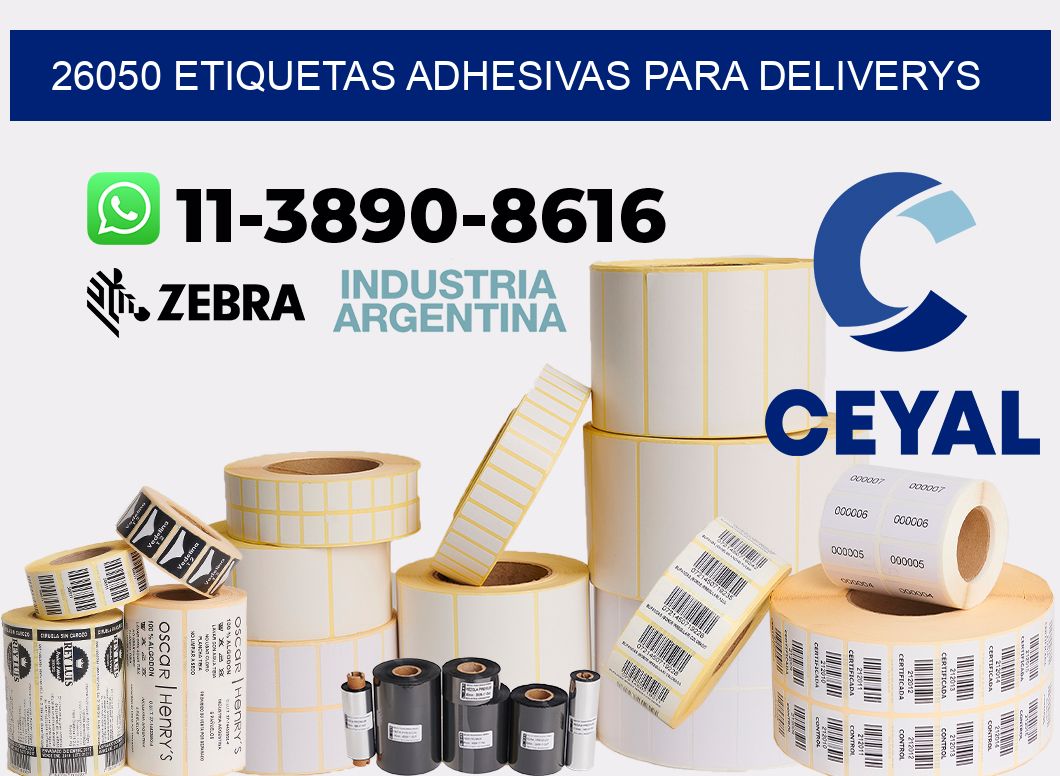 26050 etiquetas adhesivas para deliverys