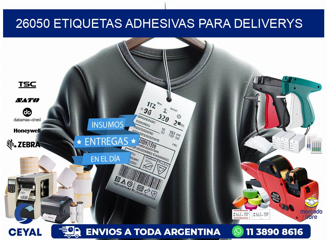 26050 etiquetas adhesivas para deliverys
