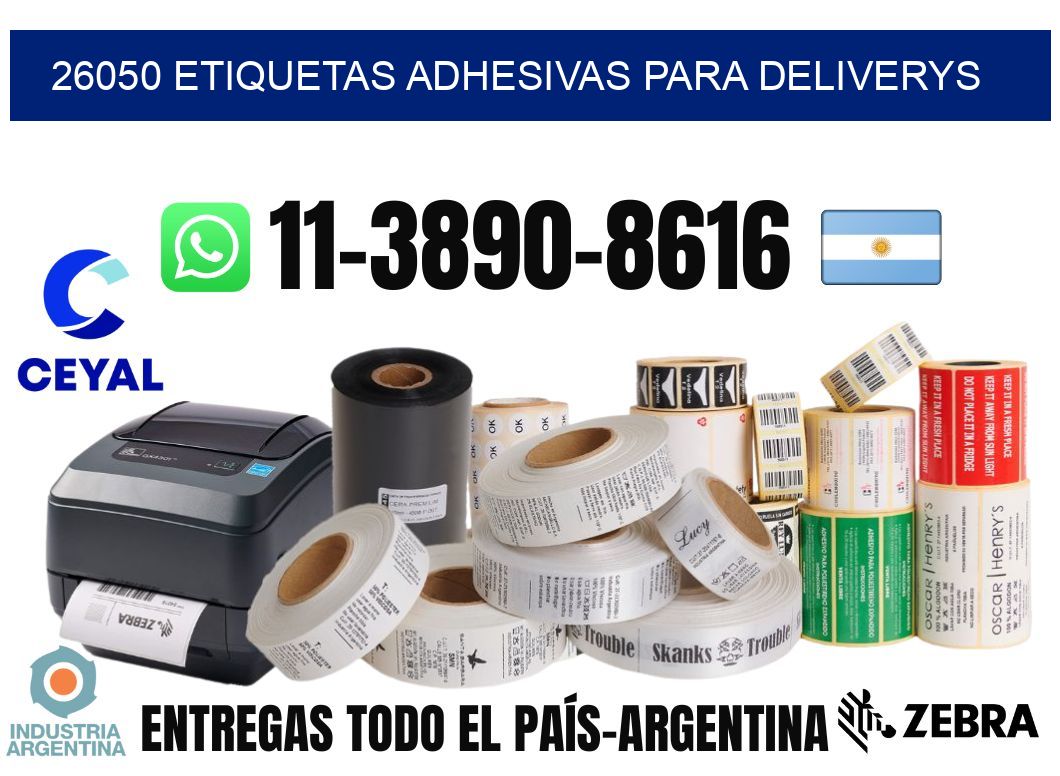 26050 etiquetas adhesivas para deliverys