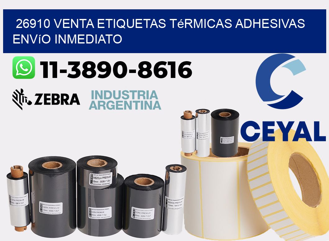 26910 venta etiquetas térmicas adhesivas envío inmediato
