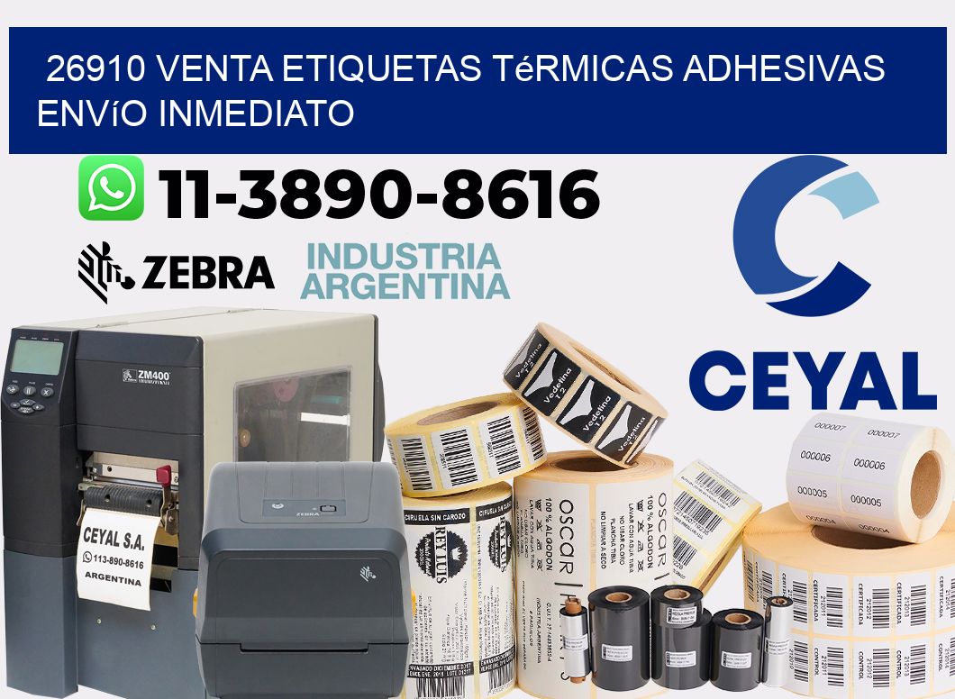 26910 venta etiquetas térmicas adhesivas envío inmediato