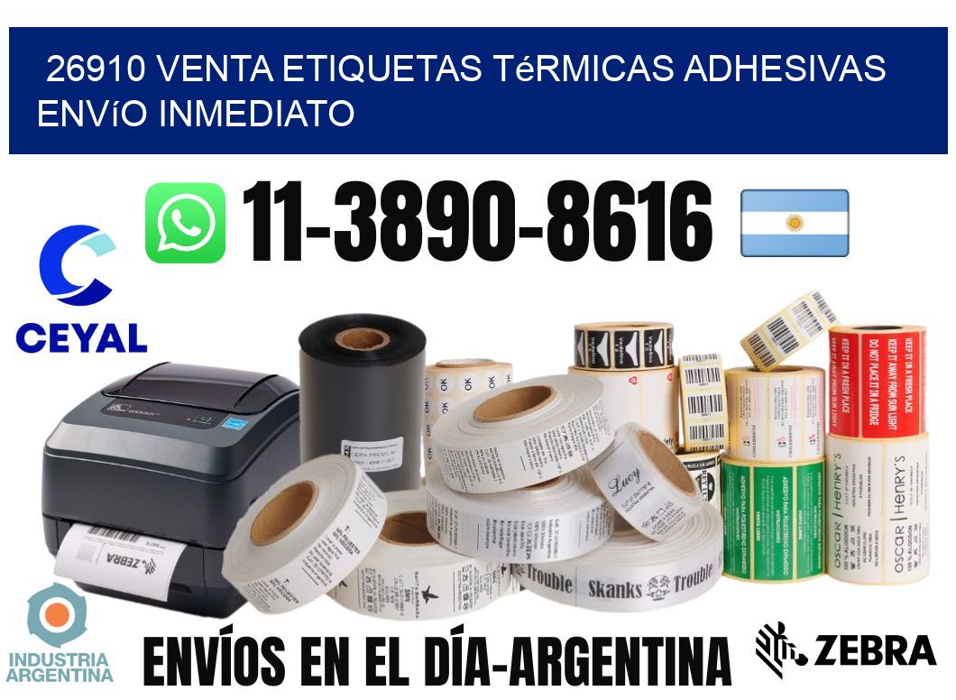 26910 venta etiquetas térmicas adhesivas envío inmediato