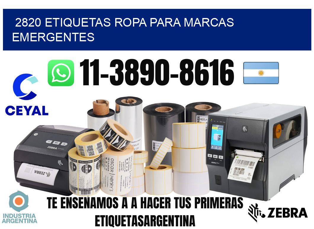 2820 Etiquetas ropa para marcas emergentes