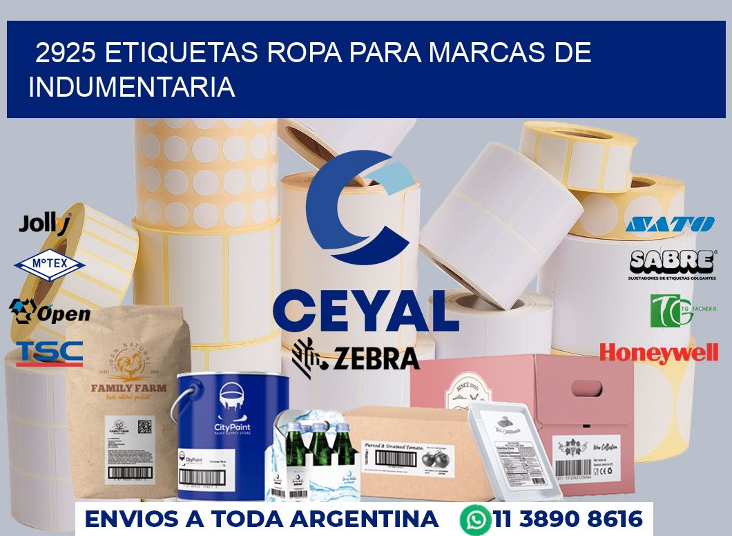 2925 Etiquetas ropa para marcas de indumentaria